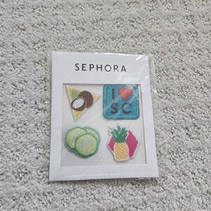 Sephora Collection 4 Piece Tropical Embroidered Iron On Patch Set New Sealed
